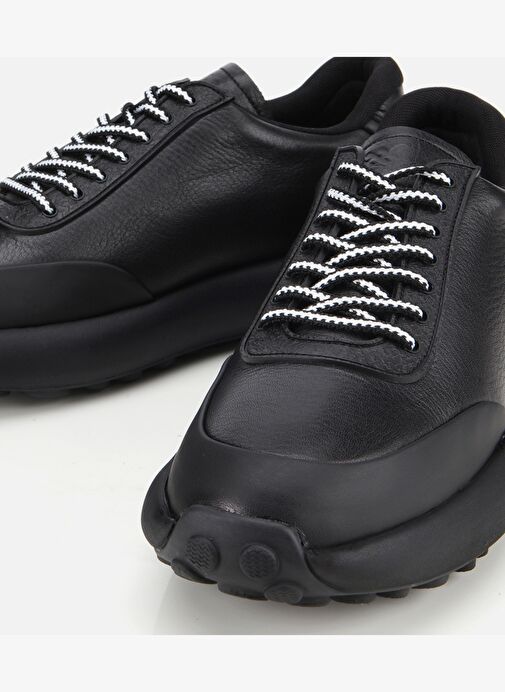 Erkek Deri Siyah Yumuşak Dokulu Spor Ayakkabı 02AYH311320A100 - Görsel 4