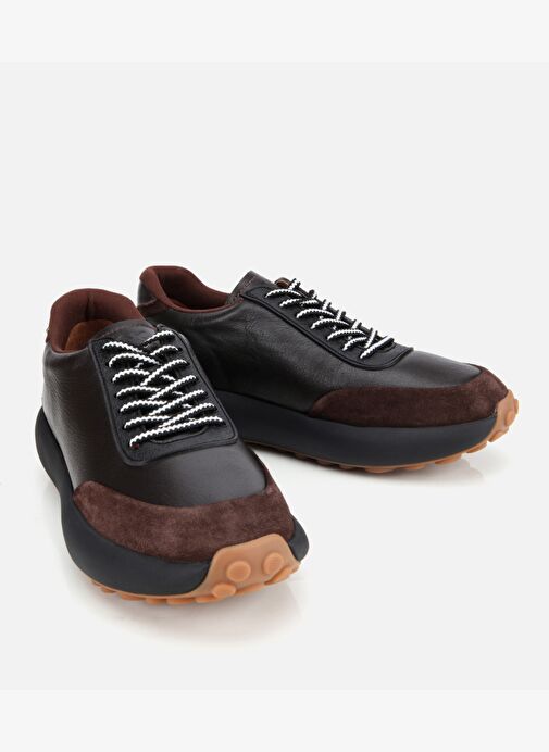 Erkek Süet Deri Kahverengi Yumuşak Dokulu Spor Ayakkabı 02AYH311330A480 - Görsel 3