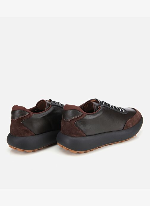 Erkek Süet Deri Kahverengi Yumuşak Dokulu Spor Ayakkabı 02AYH311330A480 - Görsel 5