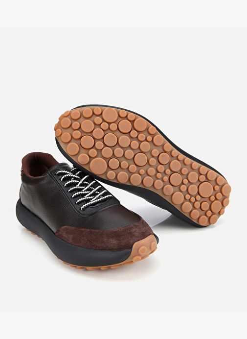 Erkek Süet Deri Kahverengi Yumuşak Dokulu Spor Ayakkabı 02AYH311330A480 - Görsel 7