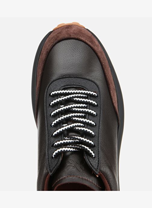 Erkek Süet Deri Kahverengi Yumuşak Dokulu Spor Ayakkabı 02AYH311330A480 - Görsel 6