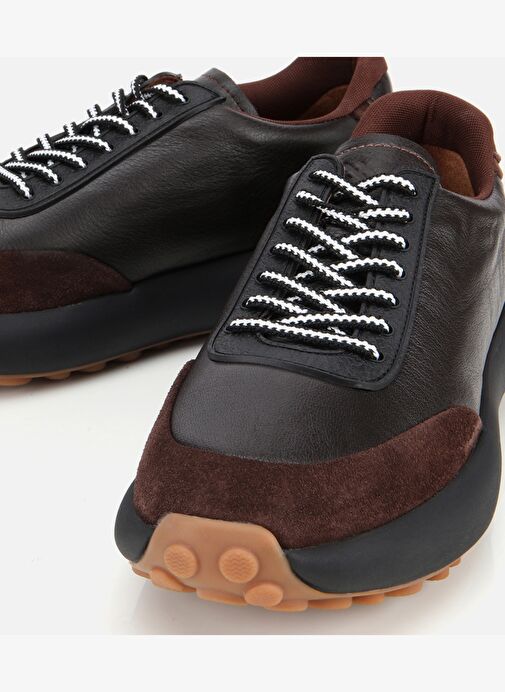 Erkek Süet Deri Kahverengi Yumuşak Dokulu Spor Ayakkabı 02AYH311330A480 - Görsel 4