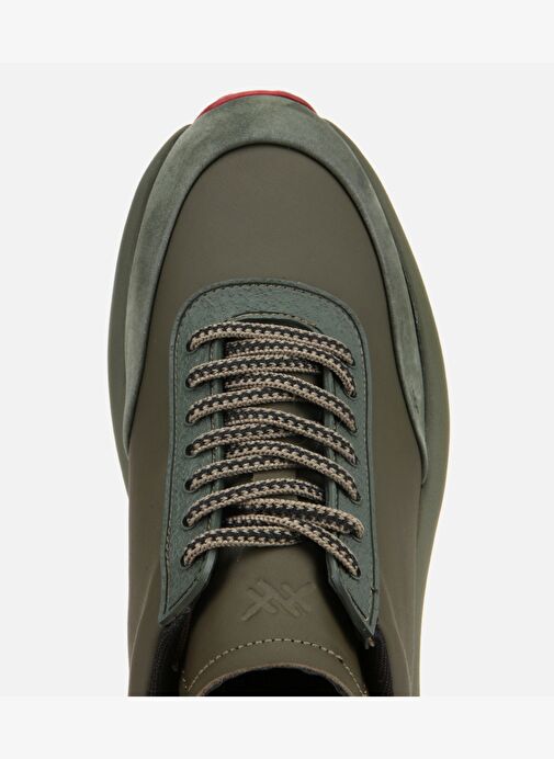 Erkek Nubuk Deri Haki Kalın Tabanlı Spor Ayakkabı 02AYH311340A880 - Görsel 6
