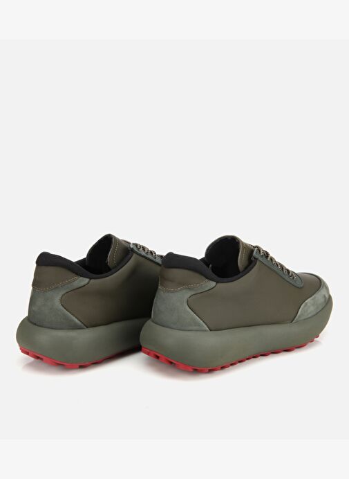 Erkek Nubuk Deri Haki Kalın Tabanlı Spor Ayakkabı 02AYH311340A880 - Görsel 5