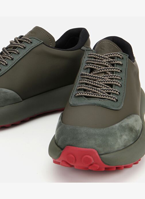 Erkek Nubuk Deri Haki Kalın Tabanlı Spor Ayakkabı 02AYH311340A880 - Görsel 4