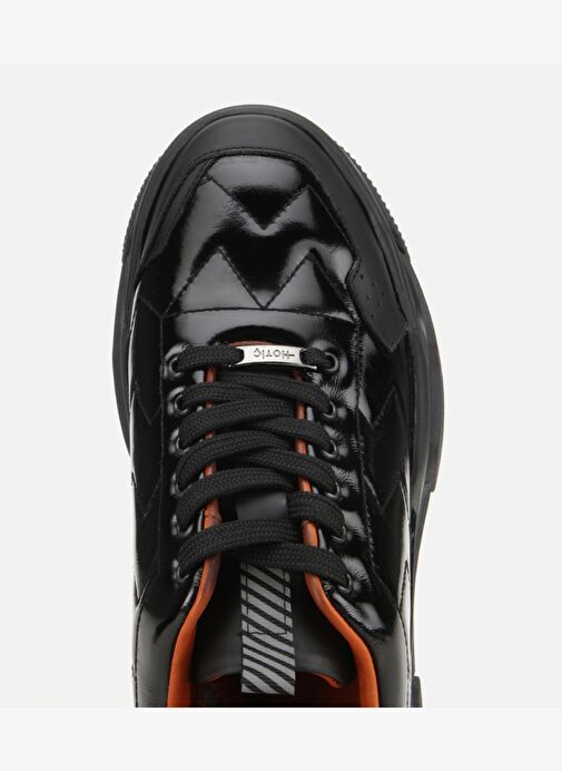 Erkek Deri Rugan Siyah Yüksek Tabanlı Spor Ayakkabı 02AYH311350A100 - Görsel 6