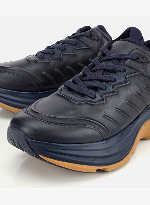 Erkek Deri Lacivert Kalın Tabanlı Spor Ayakkabı 02AYH311360A680 - Görsel 4
