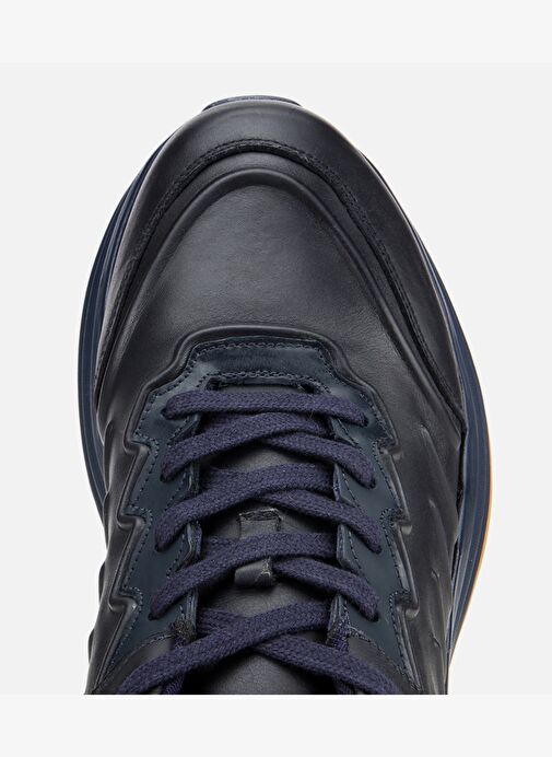 Erkek Deri Lacivert Kalın Tabanlı Spor Ayakkabı 02AYH311360A680 - Görsel 6