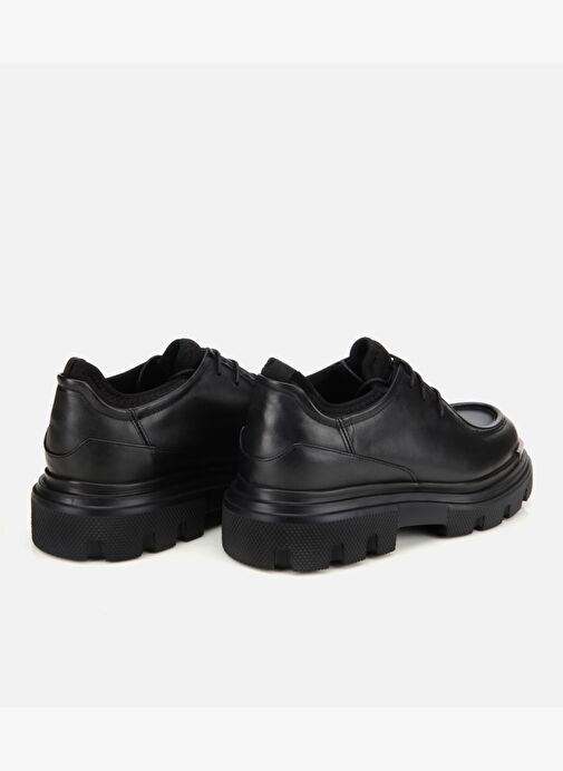 Erkek Deri Siyah Yüksek Tabanlı Günlük Ayakkabı 02AYH311370A100 - Görsel 5