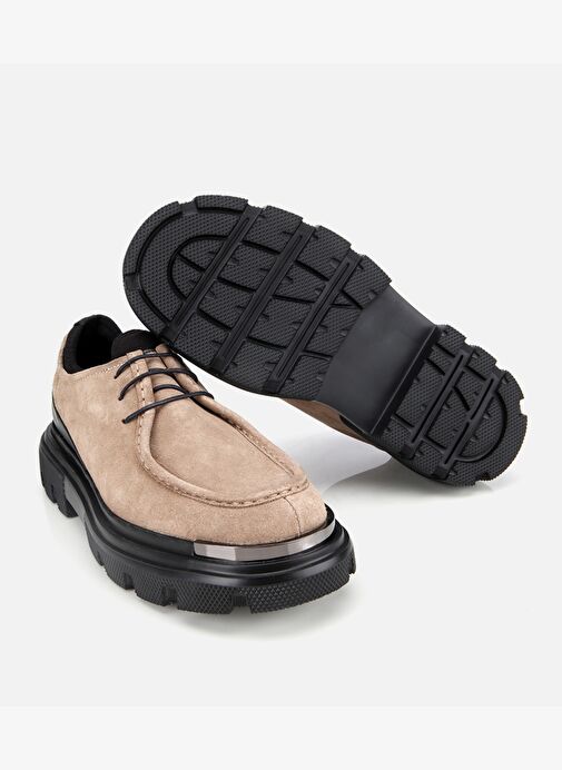 Erkek Süet Deri Vizon Yüksek Tabanlı Günlük Ayakkabı 02AYH311380A450 - Görsel 7