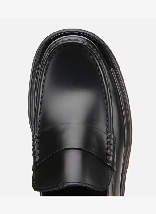 Erkek Deri Siyah Yüksek Tabanlı Klasik Loafer 02AYH311400A100 - Görsel 6