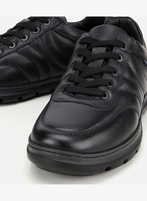 Erkek Deri Siyah Rahat Günlük Ayakkabı 02AYH311430A100 - Görsel 4