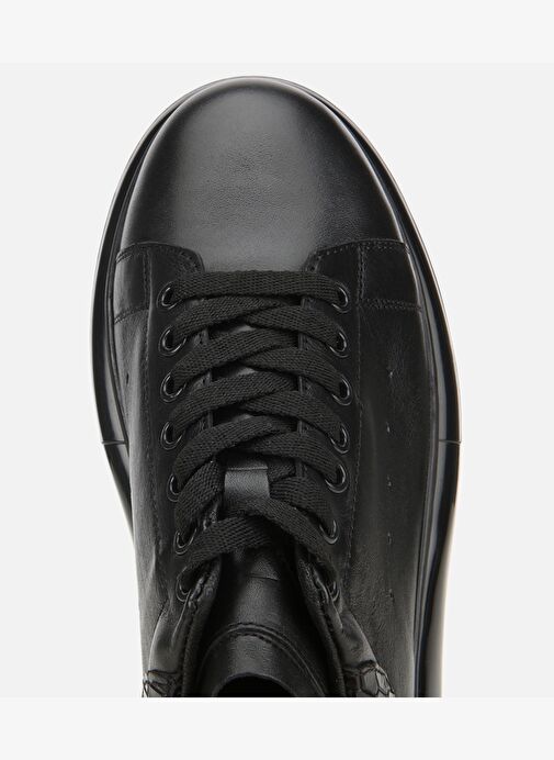 Erkek Deri Siyah Yüksek Tabanlı Spor Ayakkabı 02AYH305130A100 - Görsel 6