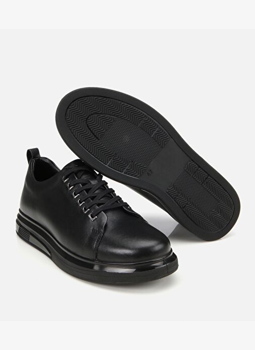 Erkek Deri Siyah Günlük Ayakkabı 02AYH311560A100 - Görsel 7