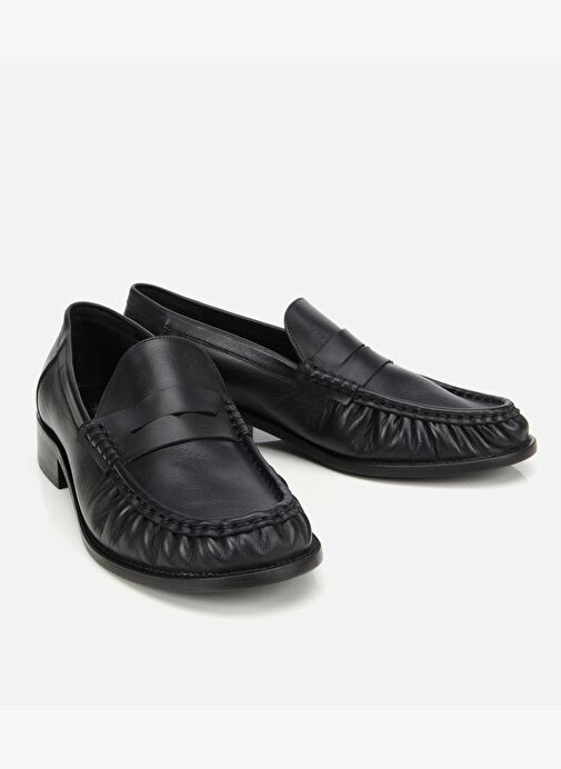 Kadın Deri Siyah Günlük Loafer 01AYH311570A100 - Görsel 3