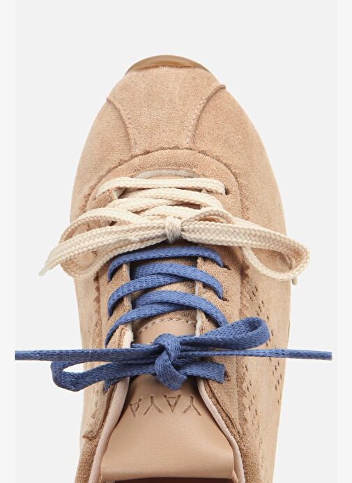 Kadın Süet Bej Spor Ayakkabı - Görsel 5