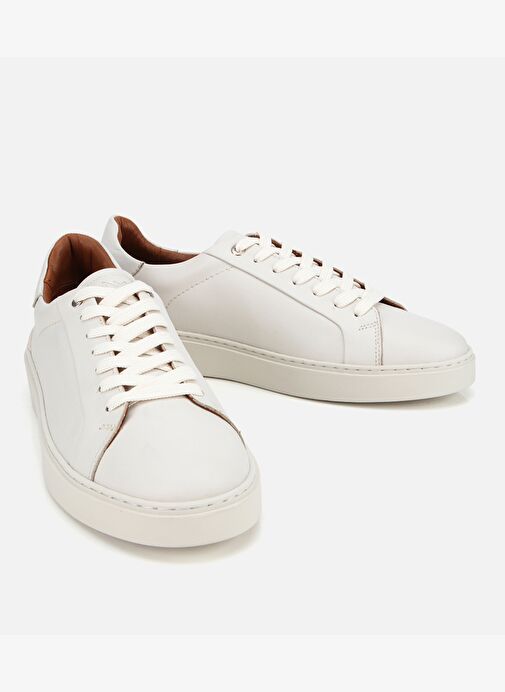 Erkek Deri Beyaz Günlük Ayakkabı 02AYH311770A900 - Görsel 3