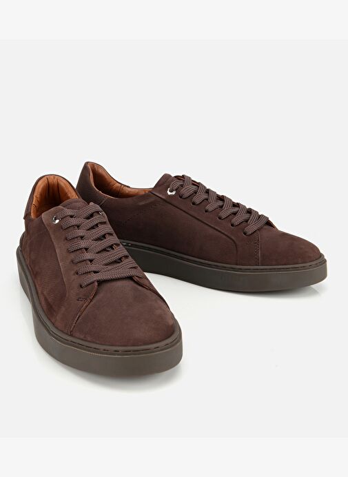 Erkek Nubuk Deri Kahverengi Günlük Ayakkabı 02AYH311780A480 - Görsel 3