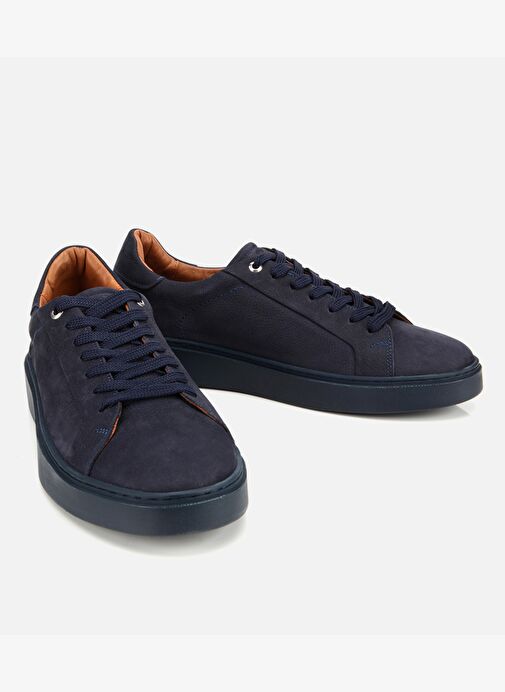 Erkek Nubuk Deri Lacivert Günlük Ayakkabı 02AYH311780A680 - Görsel 3