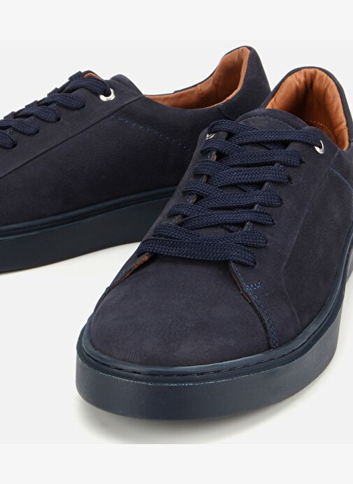 Erkek Nubuk Deri Lacivert Günlük Ayakkabı 02AYH311780A680 - Görsel 4