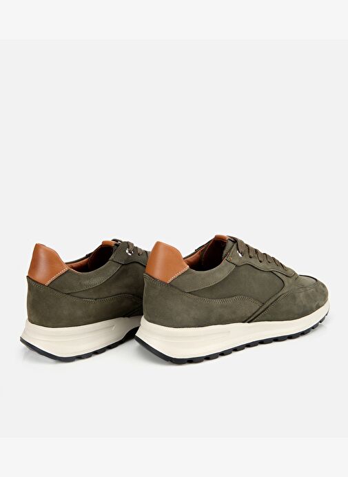 Erkek Deri Haki Spor Ayakkabı 02AYH311820A880 - Görsel 5