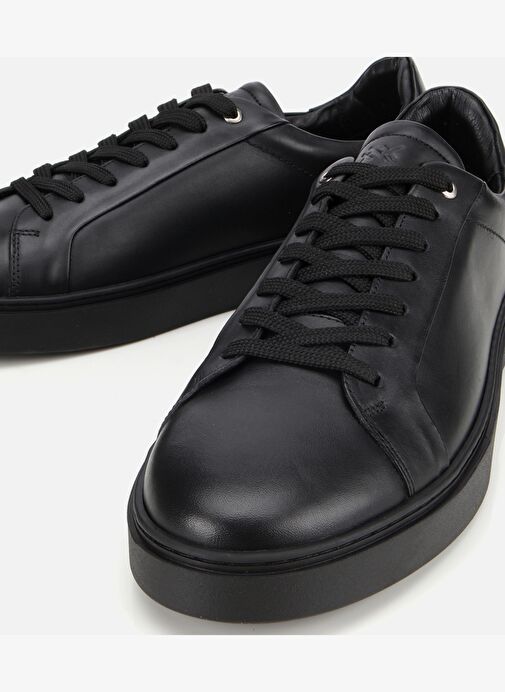 Erkek Deri Siyah Günlük Ayakkabı 02AYH311790A100 - Görsel 4