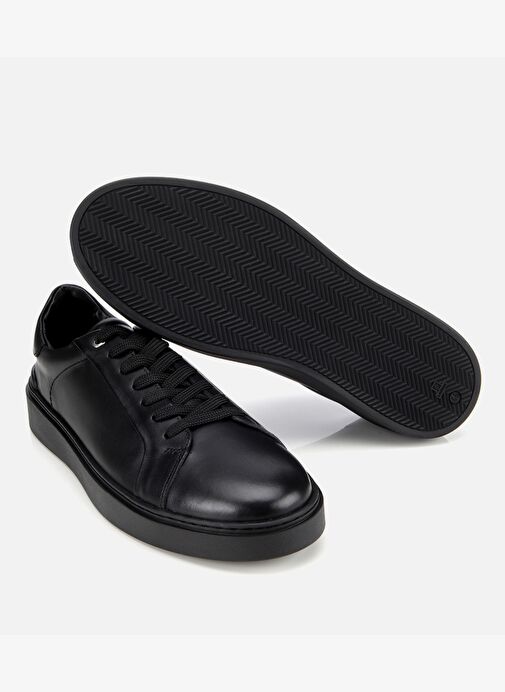 Erkek Deri Siyah Günlük Ayakkabı 02AYH311790A100 - Görsel 7