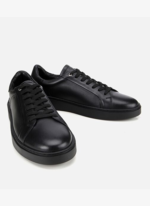 Erkek Deri Siyah Günlük Ayakkabı 02AYH311790A100 - Görsel 3