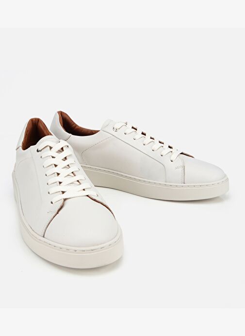 Erkek Deri Beyaz Günlük Ayakkabı 02AYH311790A900 - Görsel 3