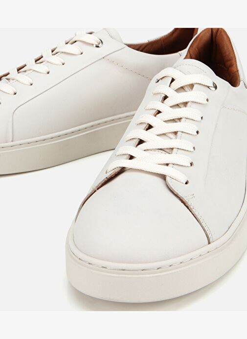 Erkek Deri Beyaz Günlük Ayakkabı 02AYH311790A900 - Görsel 4