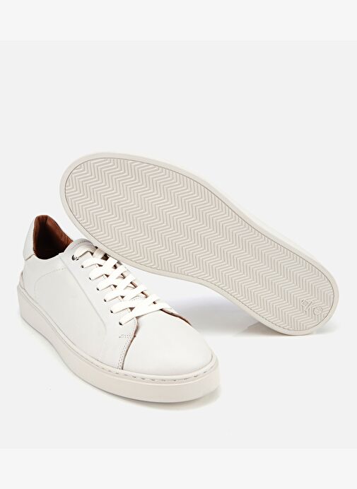 Erkek Deri Beyaz Günlük Ayakkabı 02AYH311790A900 - Görsel 7