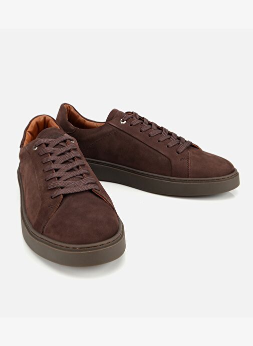 Erkek Nubuk Deri Kahverengi Günlük Ayakkabı 02AYH311800A480 - Görsel 3