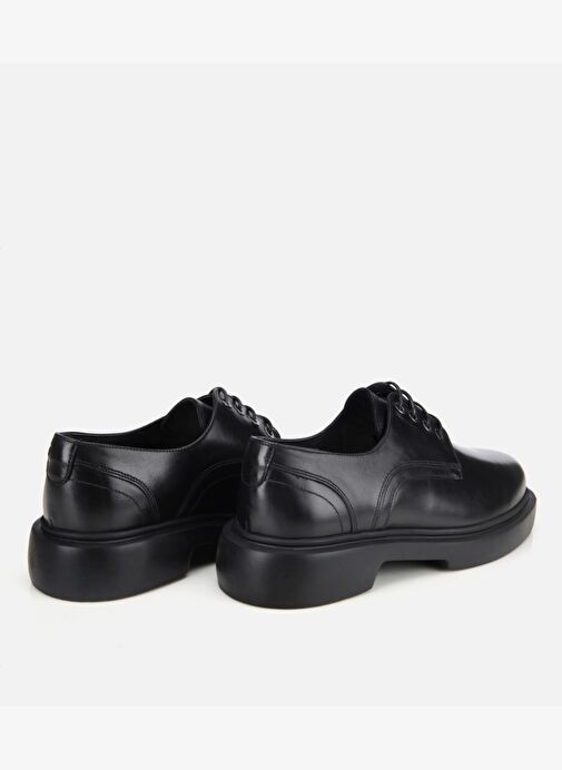 Erkek Deri Siyah Bağcıklı Günlük Ayakkabı 02AYH311840A100 - Görsel 5