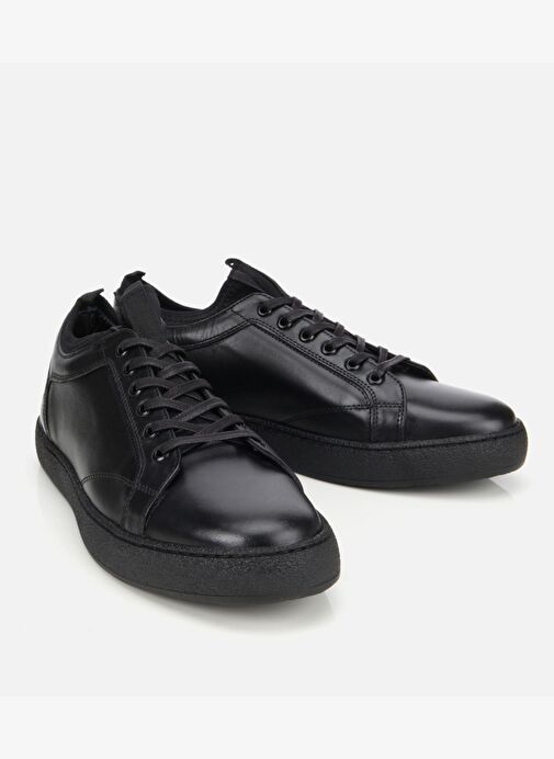 Erkek Deri Siyah Yumuşak Dokulu Günlük Ayakkabı 02AYH311860A100 - Görsel 3