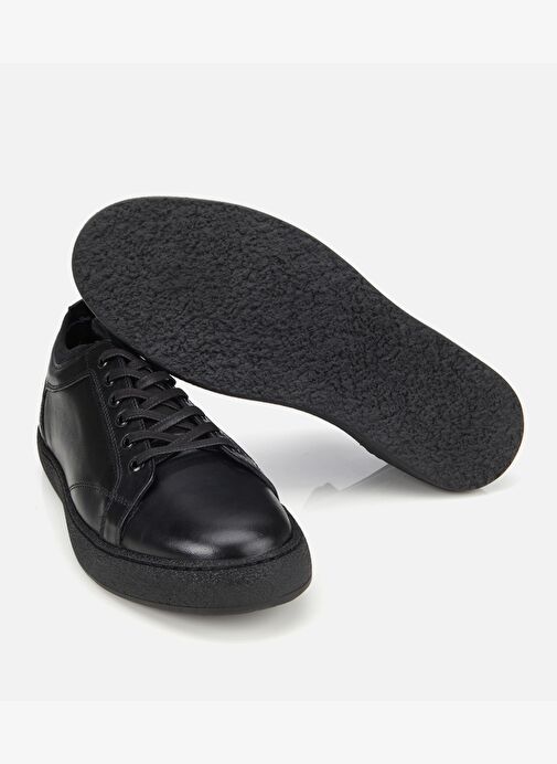 Erkek Deri Siyah Yumuşak Dokulu Günlük Ayakkabı 02AYH311860A100 - Görsel 7