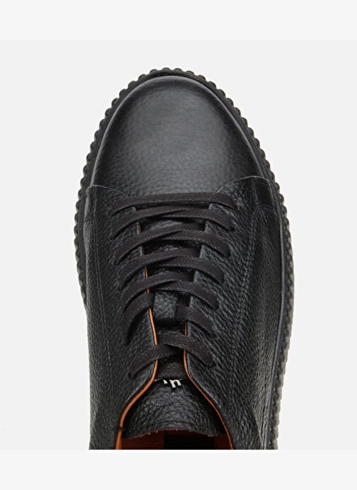 Erkek Deri Siyah Yüksek Tabanlı Spor Ayakkabı 02AYH311870A100 - Görsel 6