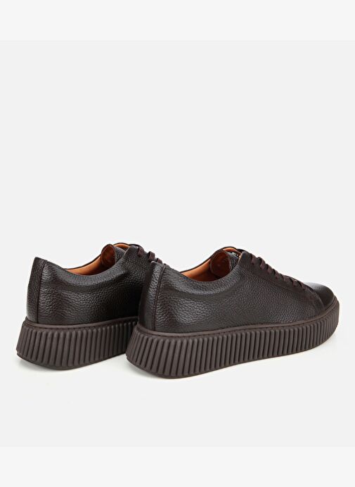 Erkek Deri Kahverengi Yüksek Tabanlı Spor Ayakkabı 02AYH311870A480 - Görsel 5