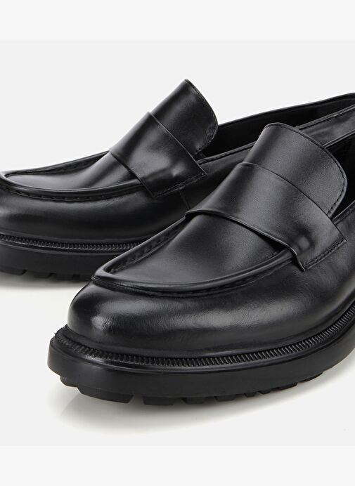 Erkek Deri Siyah Yumuşak Dokulu Klasik Loafer 02AYH311880A100 - Görsel 4