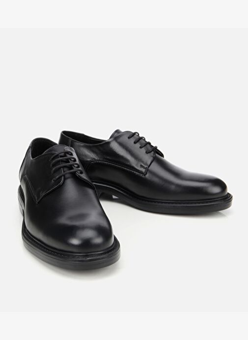 Erkek Deri Siyah Rahat Tabanlı Klasik Ayakkabı 02AYH311890A100 - Görsel 3