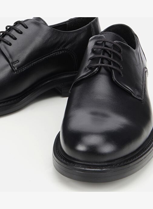 Erkek Deri Siyah Rahat Tabanlı Klasik Ayakkabı 02AYH311890A100 - Görsel 4