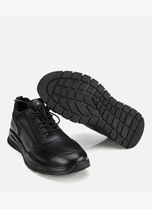 Erkek Deri Siyah Rahat Spor Ayakkabı 02AYH311950A100 - Görsel 7