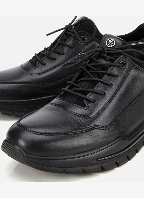 Erkek Deri Siyah Rahat Spor Ayakkabı 02AYH311950A100 - Görsel 4