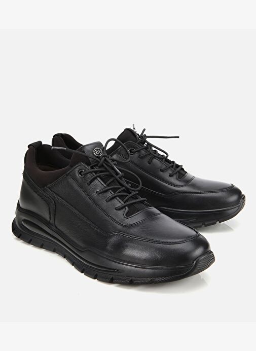 Erkek Deri Siyah Rahat Spor Ayakkabı 02AYH311950A100 - Görsel 3
