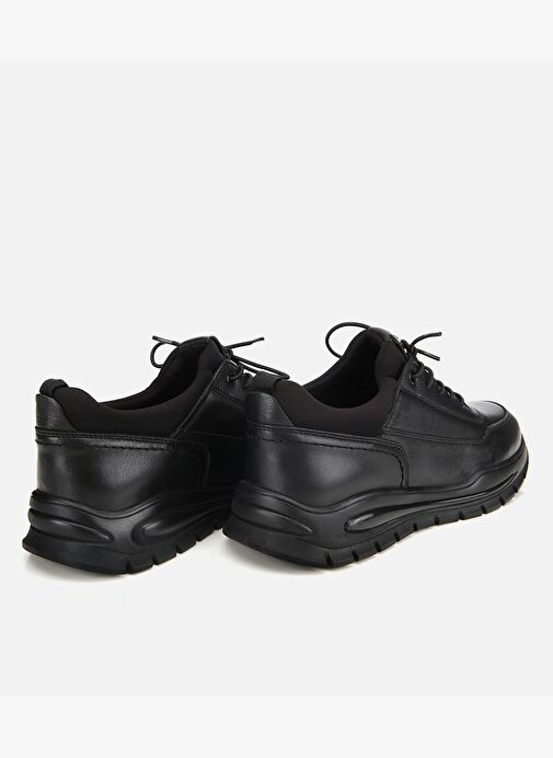 Erkek Deri Siyah Rahat Spor Ayakkabı 02AYH311950A100 - Görsel 5