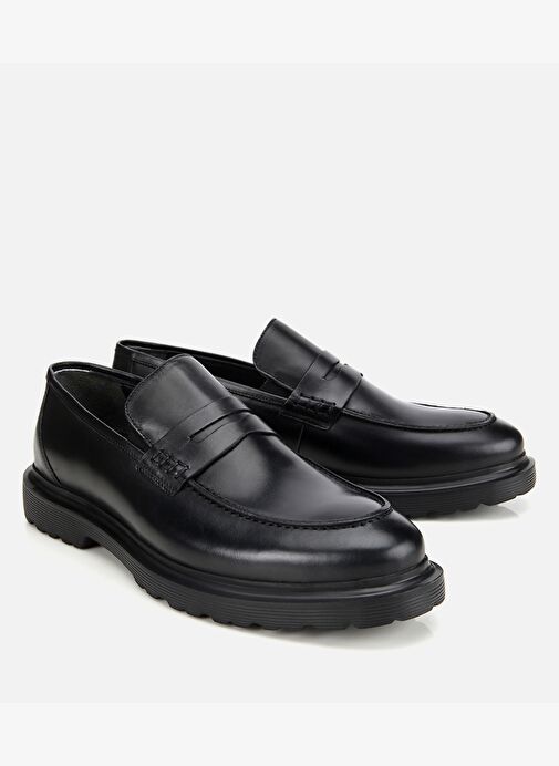 Erkek Deri Siyah Klasik Loafer 02AYH311980A100 - Görsel 3
