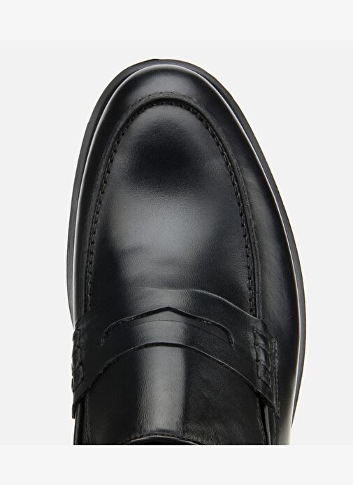 Erkek Deri Siyah Klasik Loafer 02AYH311980A100 - Görsel 6