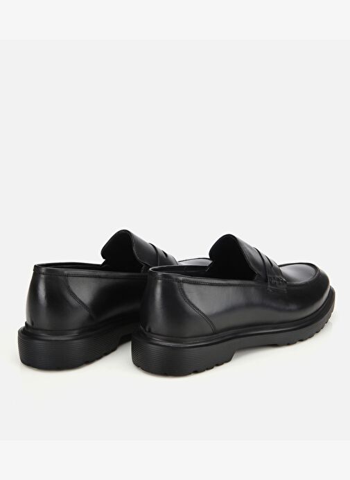 Erkek Deri Siyah Klasik Loafer 02AYH311980A100 - Görsel 5