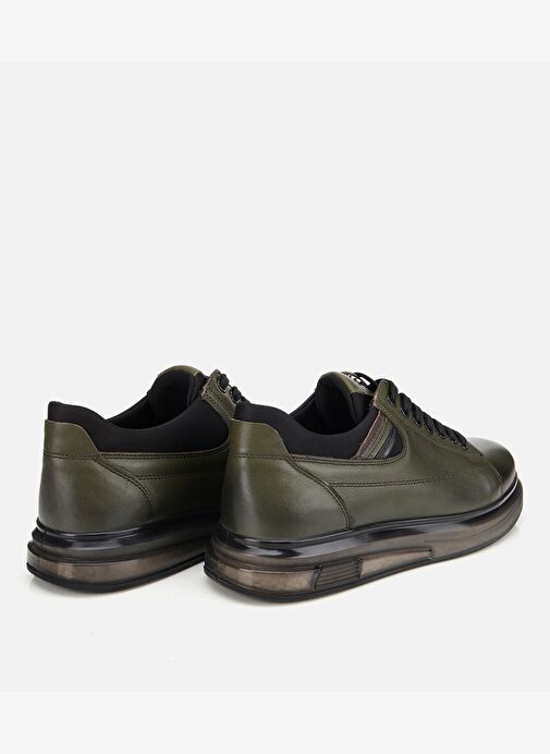 Erkek Deri Haki Yumuşak Dokulu Esnek Tabanlı Spor Ayakkabı 02AYH312000A880 - Görsel 5