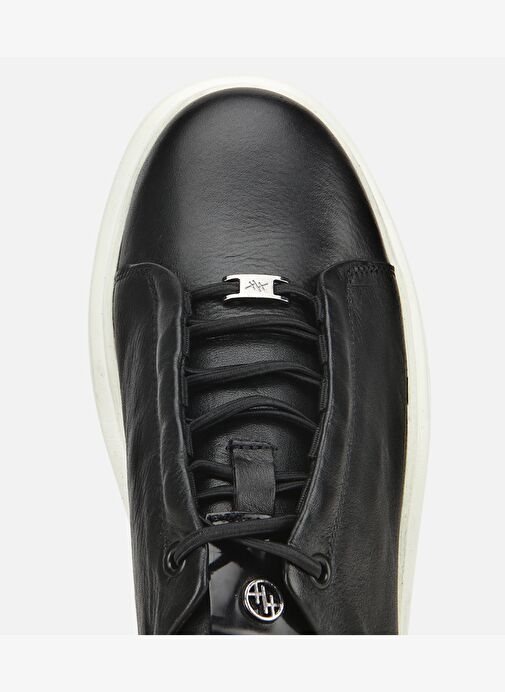 Erkek Deri Siyah Rahat Yüksek Tabanlı Spor Ayakkabı 02AYH312080A100 - Görsel 6