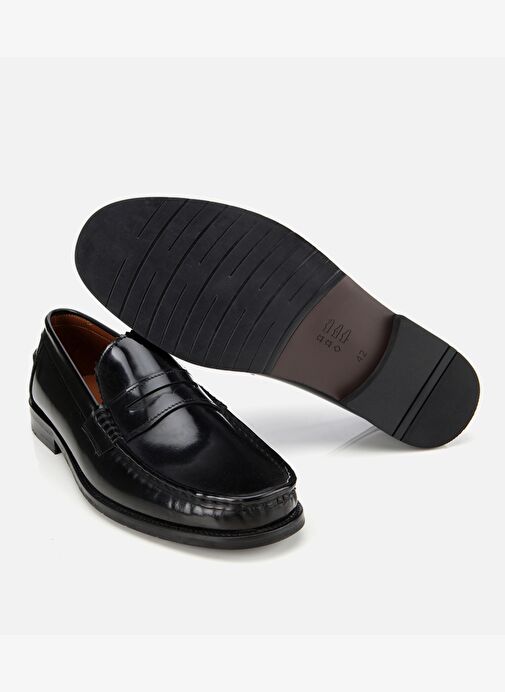 Erkek Açma Deri Siyah Klasik Loafer 02AYH312110A100 - Görsel 7